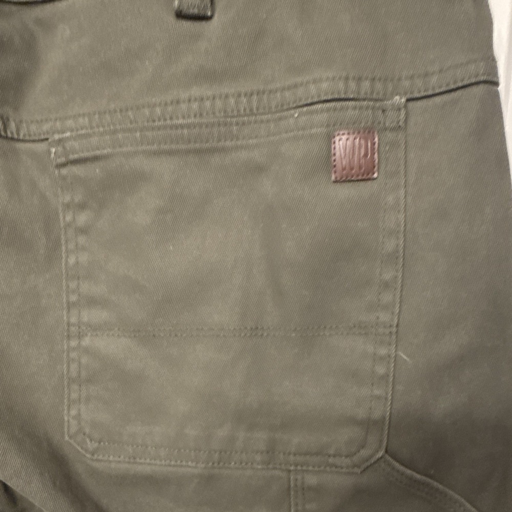 Weatherproof Men's Olive Twill Stretch Cargo Pants Flat Front Tapered 38W NWOT - Picture 6 of 11